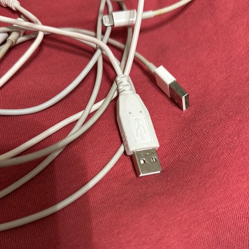 Universal White lightning USB Charging Cable Set (5)